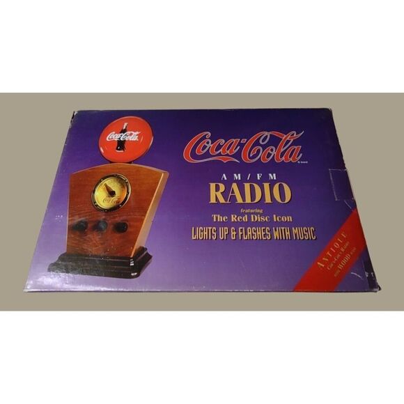 Coca-Cola AM/FM Radio Featuring The Red Disc Icon Antique Styling Circa 1934 NIB - Picture 1 of 6